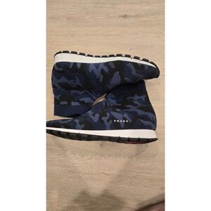 Prada Navy Blue Camo Knit Sock Sneakers High Top Trainers Mens 7.5 UK / 8.5 US